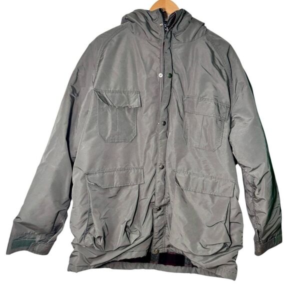 Vintage LL Bean Gray Baxter State Parka Jacket Wool Blanket Lined USA Men’s XL - Picture 1 of 4